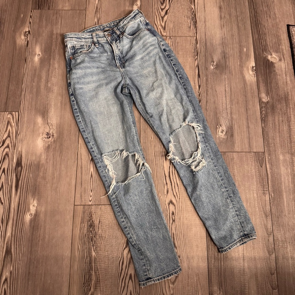 American Eagle Mom Jean Distressed Jeans